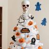 Yousheng Halloween Skull Tree Topper Spooky Plastic Skeleton Christmas Tree Ornaments for Halloween Xmas Home Party Decor