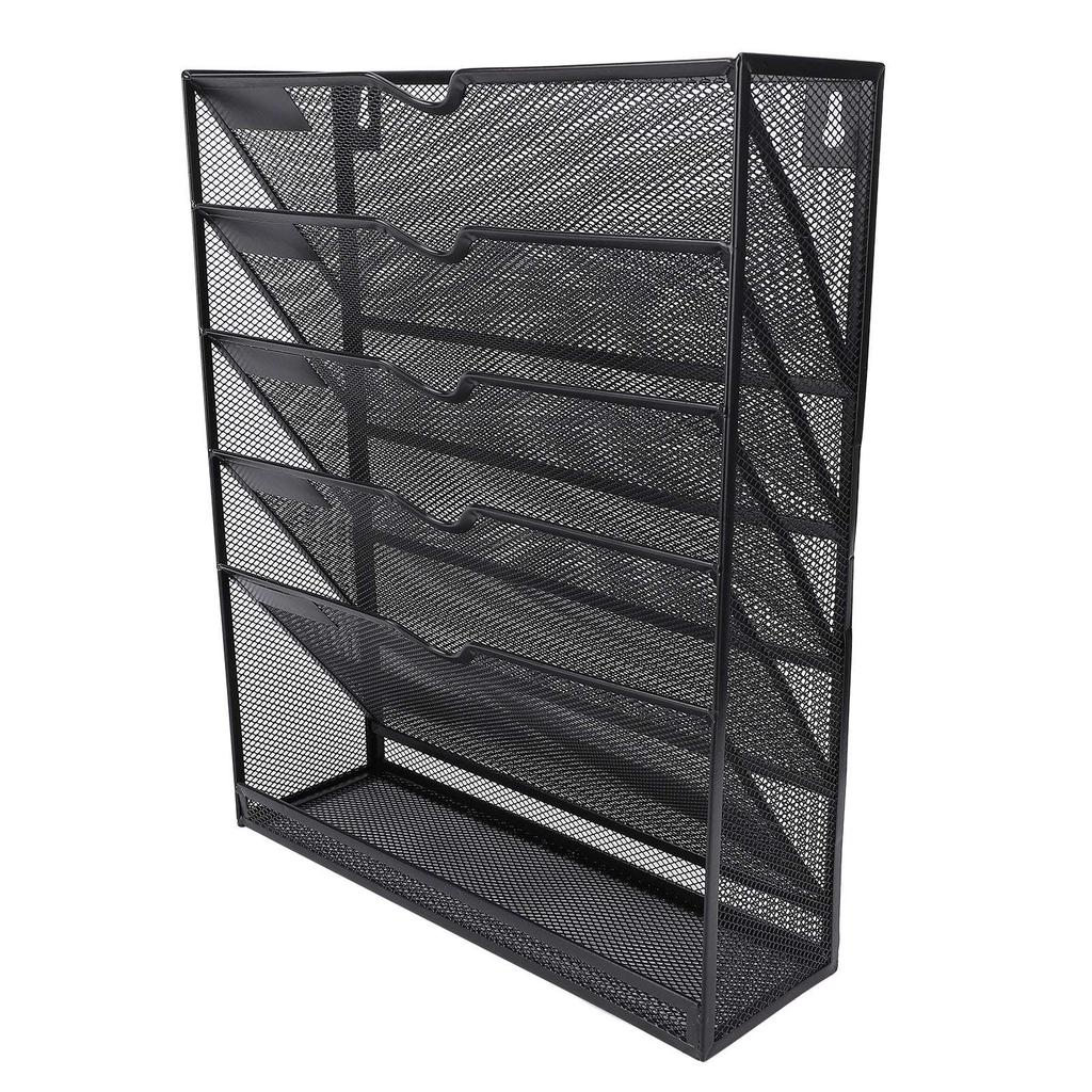 Wand-Aktenordnerhalter Multifunktional Metall 6 Ebenen Hängend Wandmontiert Aktenorganisator für Zuhause