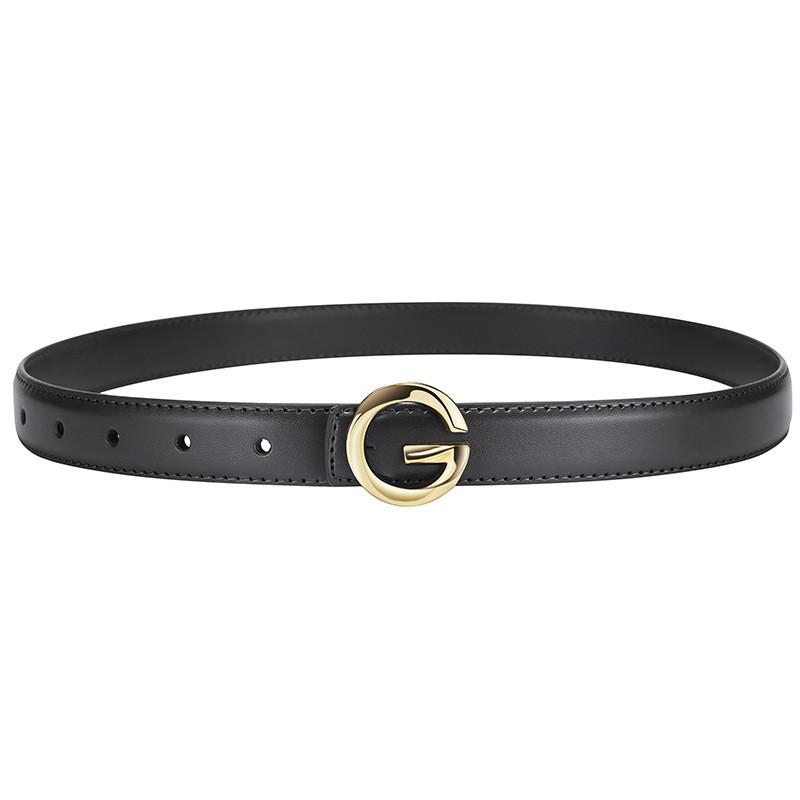 Versatile Pu Leather Alphabet Belt With Metal Closure For Women Use Casual
