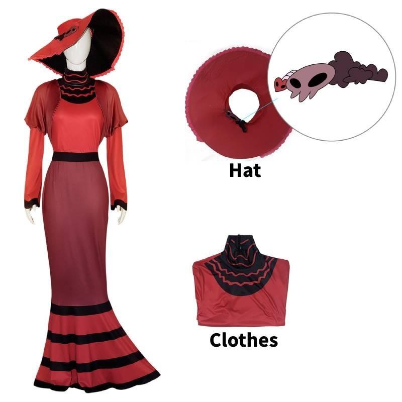 

Костюм для косплея отеля Хазбин Рози, мультяшный персонаж, вечеринка на Хэллоуин, ролевая игра XXL