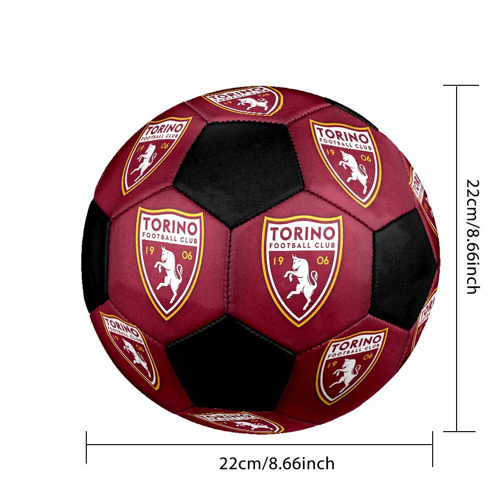 1 PZ Pallone da calcio logo Torino FC taglia 5 Pallone da calcio indoor Praha Colorato Per tutte le età Cucito a macchina PVC Pronto per la competizione Resistente Rimbalzo elevato