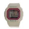Casio Solar Watch with BGD-5000 BABY-G Calendar, Digital, White, Women's GY11 /MQ