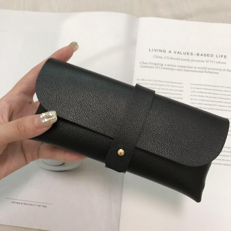 Estuche para gafas de cuero PU, bolsa suave para gafas, caja para gafas de sol portátil, accesorios, estuche para gafas, caja para gafas de sol