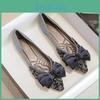 Point Women Fashion Rhinestone Bow Casual Shoes Women Flats Designer2024 Dress Walking Shoes Autumn New Trend Shallow Zapatillas Mujer
