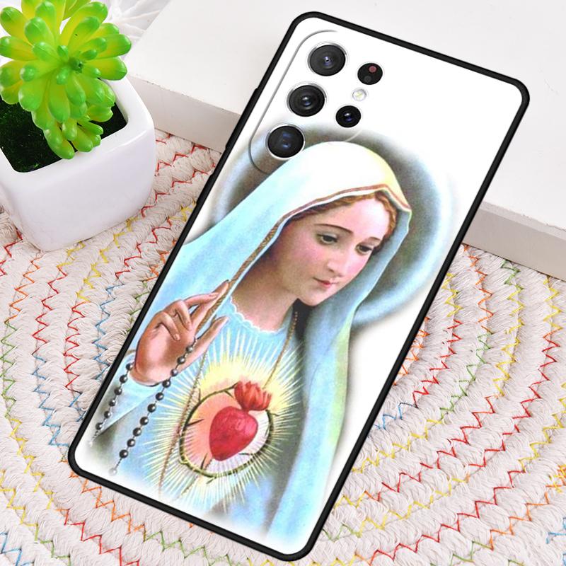 Virgin Mary And Jesus Heart TPU Phone Case For Samsung Galaxy note 10 pro S26 S25 S24 S23 S22 Ultra Plus S21 FE S20 Cover