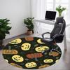 1 Stück Halloween Kürbisse Stuhl Teppich für Büro, Innenbereich Rutschfest Waschbar Teppich, Weiche Bequeme Matte Für Büroraum yy250930161