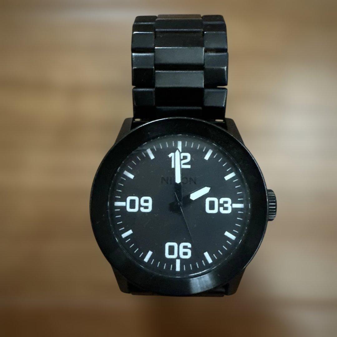 Used NIXON Watch All Black Quartz IN THE HOTZONE