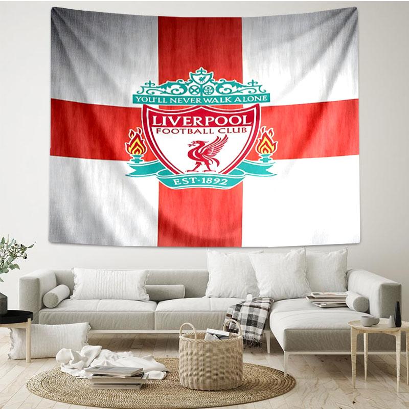 Liverpool F.C Print Tapestry - Portable Wall Decor Cloth, for Home, Dorm, Travel, Bedroom, Living Room - Ideal Birthday Housewarming Gift