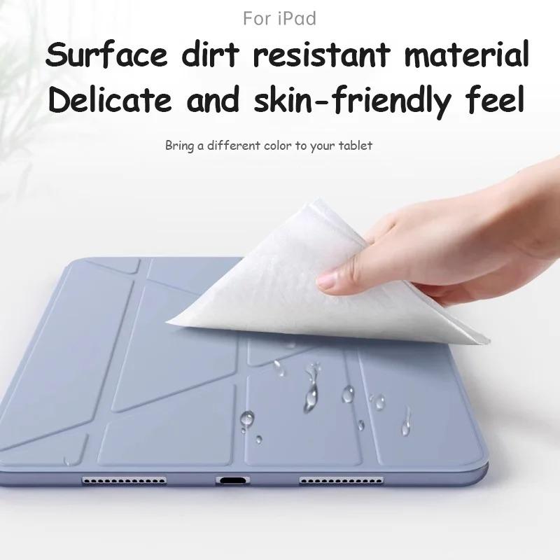 Y-Fold Leather Flip Case for IPad Mini 6 7 A17 Pro 11 M4 IPad A16 Air 11 M2 M3 for Air 2 3 4 5 6 7 8 9 10 11 Th Gen Tablet Case