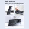 For Samsung Galaxy S23 Ultra Phone Case Dual Magnet Rings TPU+PC Phone Back Cover Compatible with MagSafe