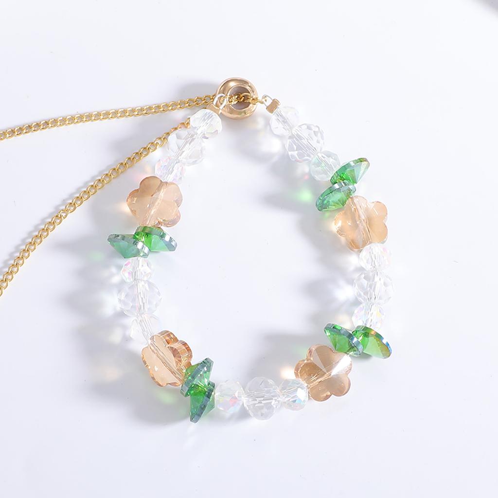 Spring candy bracelet women's light luxury exquisite pull adjustment crystal bracelet Mori design holiday style jewelry