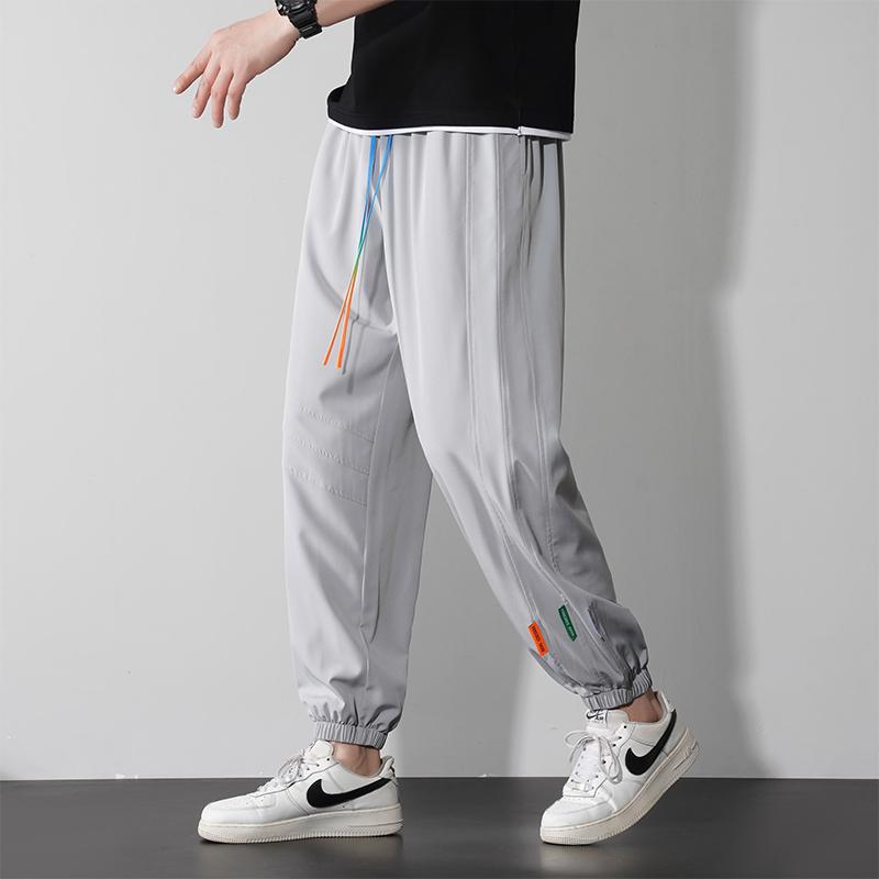 Spring Autumn Elastic Waist Loose Casual Sweatpants Male Harajuku Y2K Japanese Style Fashion All-match Sporty Pants Men Trousers