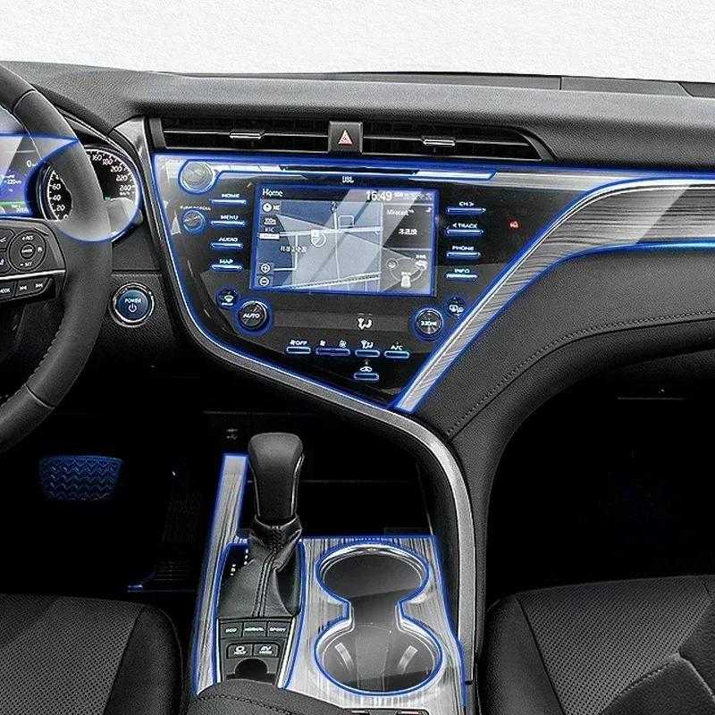 TPU for Toyota Camry 2018- Transparent Protective Film Car Interior Stickers Central Control Door Air Gear Navigation Panel