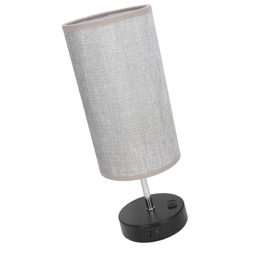 Touch Control Table Nightstand Lamp LED 3 Gear Dimmable 2 USB Ports Bedside Desk Light