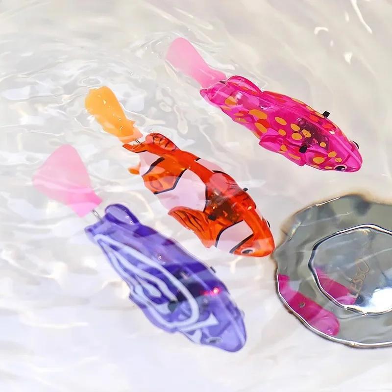 Electric Artificial Fish Cat Plaything Inductive Glow Swimming Fish For Bath Pool Play Interactive Kitten Plaything Cat Supplies Pet Products