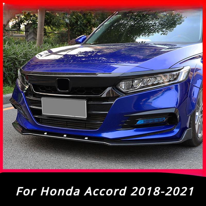 Car Front Bumper Front Lip Shovel Spoiler Splitter Diffuser for Honda Accord 10th Generation Accord 2018-2021 Guard Accessories