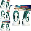 Lum Lamu Long Green Cartoon Cosplay Wig For Any Face Shape
