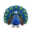 Simulated Peacock Plush Toy Peacock Open Screen Zoo Souvenir Ornament Doll Children'S Bird Cognition Textbook
