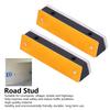 2PCS Rectangle Reflective Sign Road Stud Marker for Highway Traffic Warning Facilities(YellowWhite )