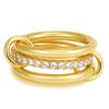 Anello Stacked Everly Multistrato Oro Placcato Chunky Zircone Intrecciato Anelli Collegati Multi Maglia Gioielli Statement Eternity Regalo