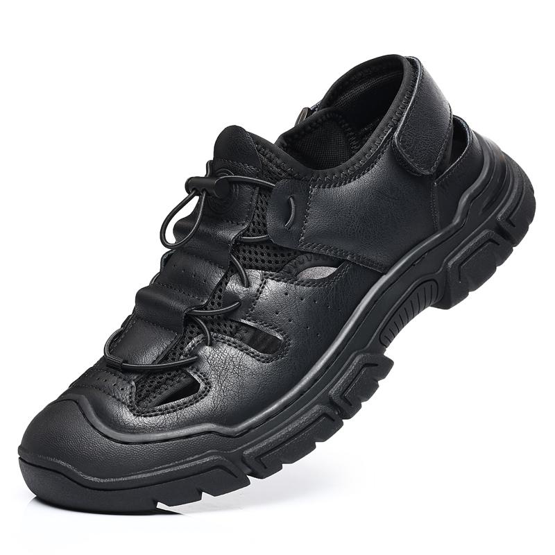 

Fashion High quality summer men s shoes Comfortable classic and versatile design style Outdoor beach Daily business office casual sanda 38 чёрный