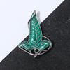 Elf Queen Green Leaves of Lorien Brooch Pin Tolkien Galadriel Legolas Frodo Baggins Aragorn Tree Enamel Badge Movie Jewelry