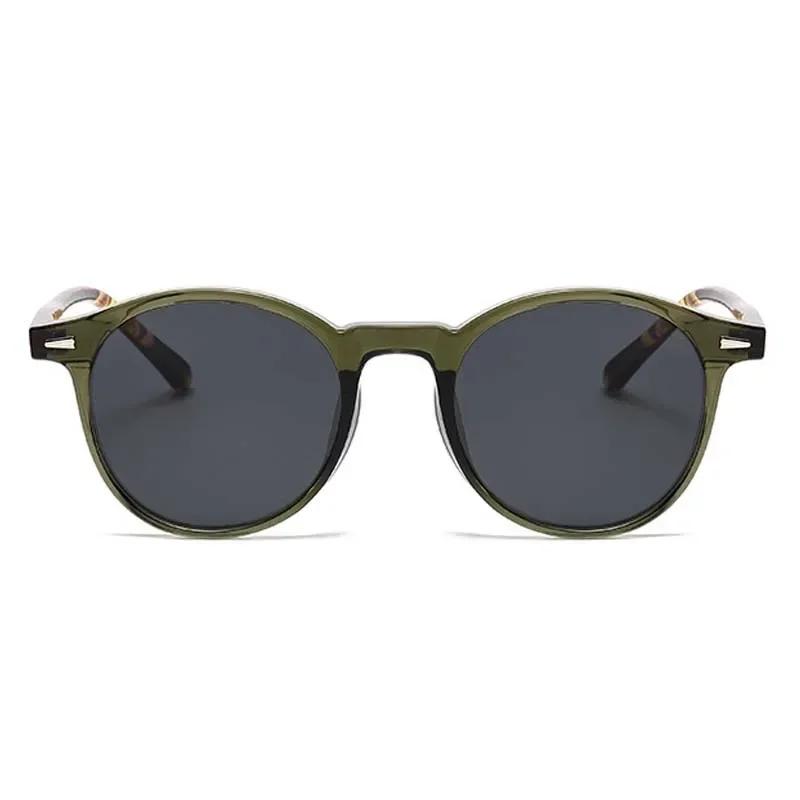 Neutral Retro-Style Round-Frame Myopia Glasses Men's Fashion Full-Frame UV-Protective Sunglasses Driving Glasses To -3.5-4.0