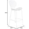 Tabouret - DKD HOME DECOR - Noir Métal Blanc - 52,5 x 49 x 104 cm - Polypropylène - Design Contemporain