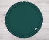 Set: Hanging Cotton Canopy for a Children's Room and a Mat with a Ruffle - Bottle Green