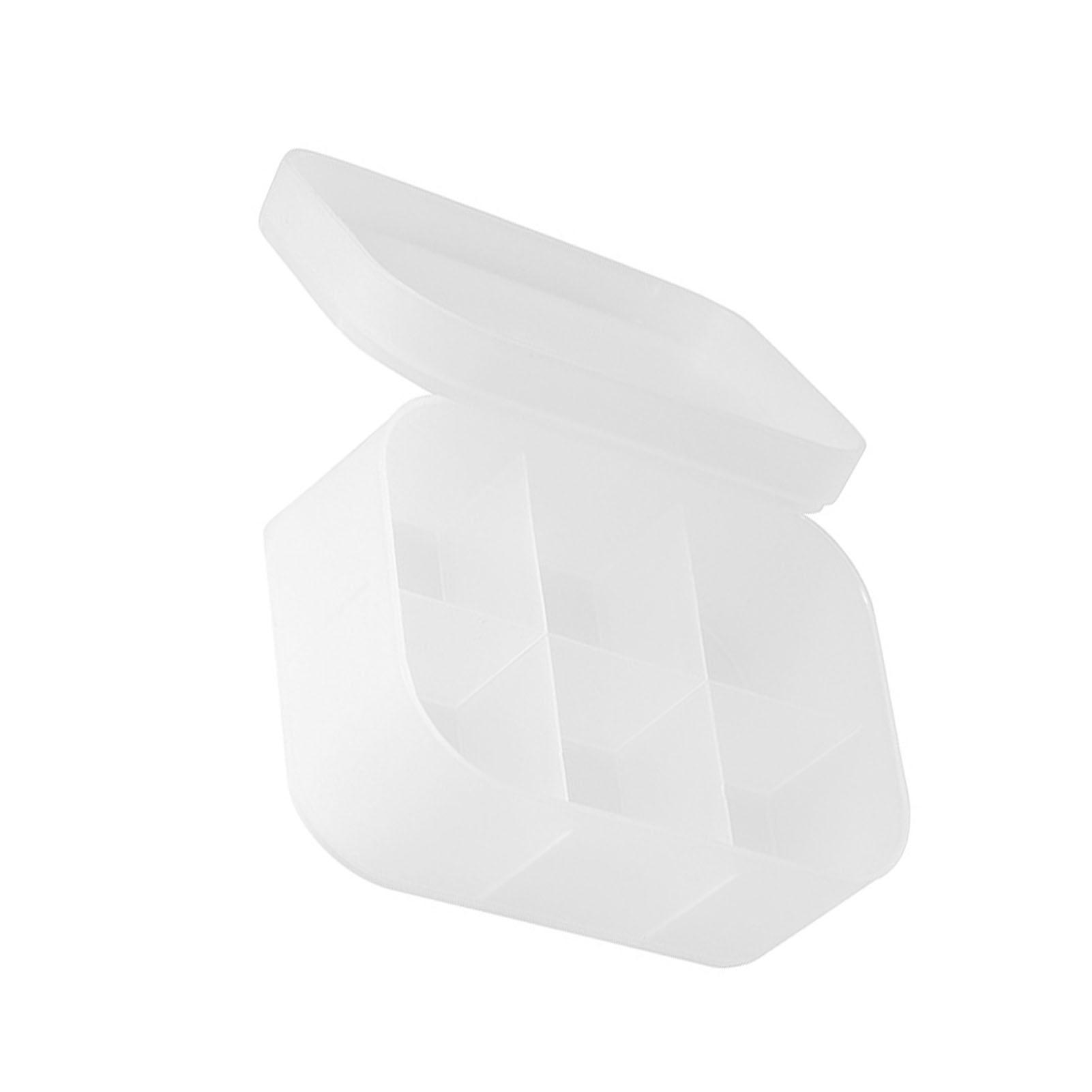 Desktop Cosmetic   Plastic Frosted Clr with Lid Makeup Storage Box for Bedroom