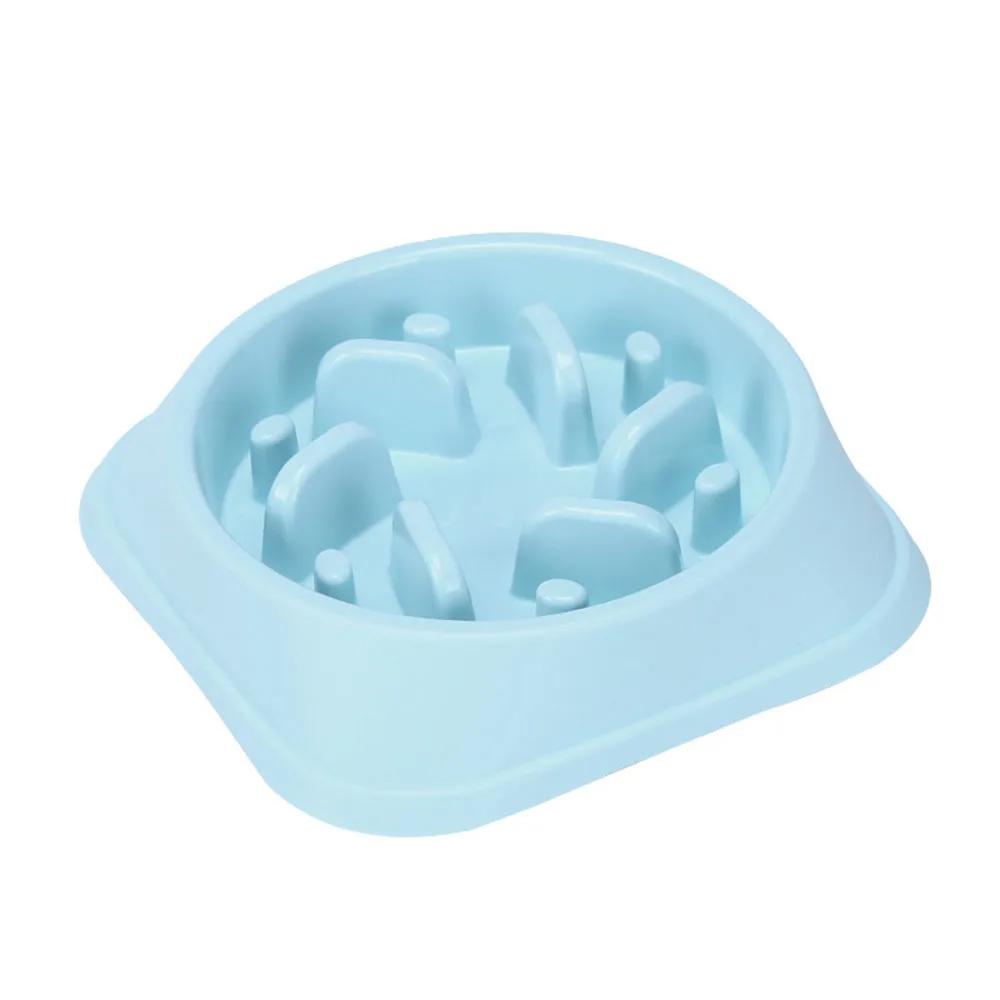 Non-Slip Pet Puppy Slow Feeder Plastic Dog Food Bowls Dog Puzzle Bowl for Healthy Eating Puppy Cat Slow Feeder Bowl Anti-Choking