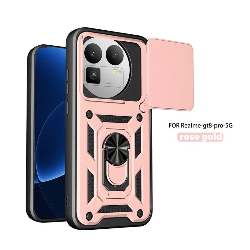 

For Realme GT8 Pro Case Realme GT8 Pro Cover Magnetic Ring Holder Armor Phone Case Slide Camera Protect Back Cover realme GT8 Pro