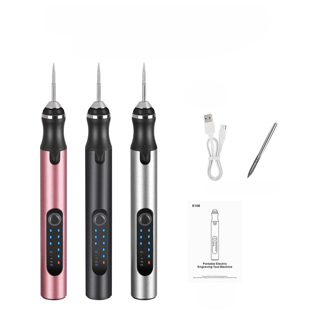 1/3 Geschwindigkeit Akku Mini Elektrischer Schleifer Bohrer Gravur Schnitzstift Polierer Rotationswerkzeuge DIY Set USB