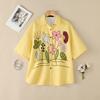 ZANZEA Women Casual Turn Down Collar Floral Print Loose 3/4 Sleeve Blouse