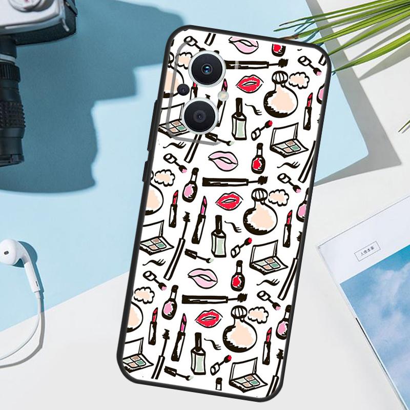 Cosmetics Nail Polish Cover For OPPO Reno 14 Pro 10 11 12 13 14F 13F 12F 11F 7 8 Lite OPPO Find X9 X6 X5 X8 Pro Case