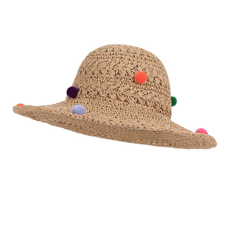 Summer Beach Straw Hat With Wide Brim And Adjustable Fit For Sun Protection And Fashion
