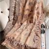 Premium Double-Sided Jacquard Houndstooth Scarf Wrap Women Winter Fall Warm Cotton Blend Shawl 185x70cm