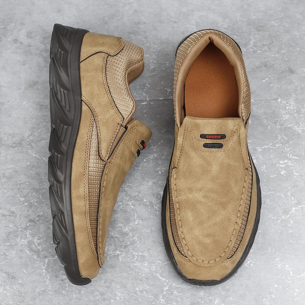 Men Leather Casual Shoes Breathable Loafers Men Sneakers New Male Comfortable Leather Flat Footwear Sneakers Men Shoes