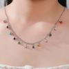 12 Stone Colorful Diamond Dopamine Clavicle Chain Niche Design Versatile Fashionable Colored Necklace For Women Gift