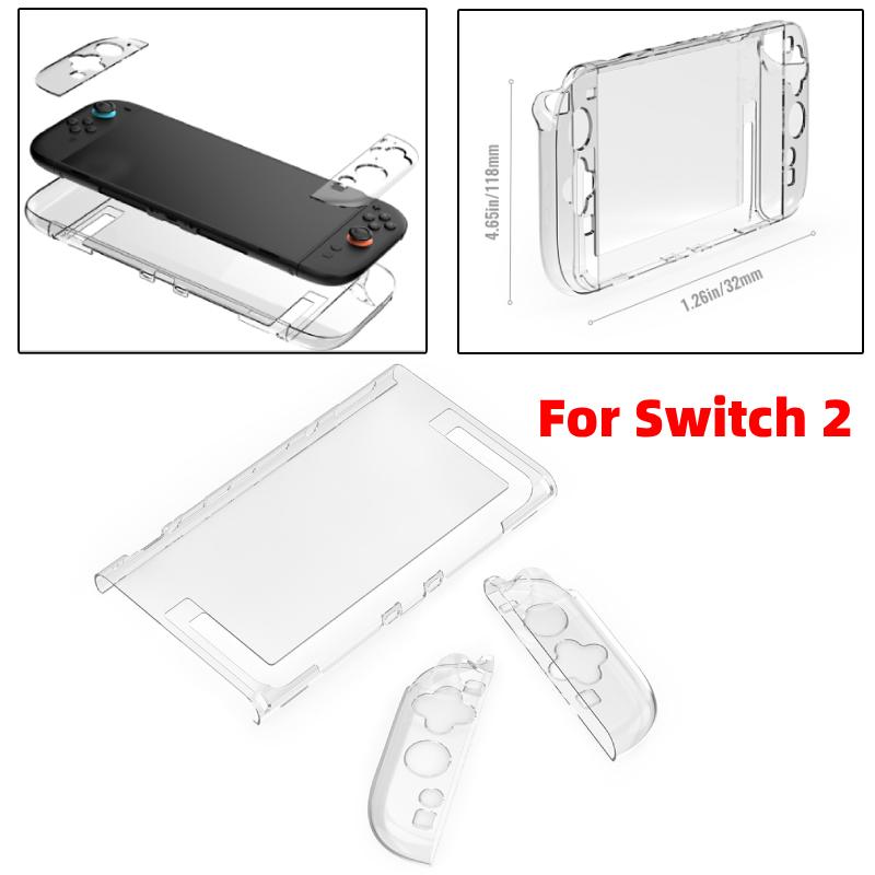 Transparent Case For Nintendo Switch 2 Split Protective Case Cover Crystal Protector Anti-Fall Protective Shell Game Accessories
