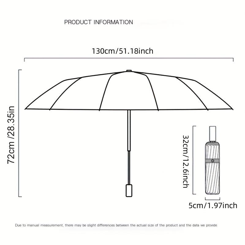 130cm/51.18 Inch High-quality Ten-bone Umbrella, Reinforced Umbrella Frame, Strong Waterproof Windproof, Manual Large Umbrella