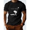 European Sizes Pure Cotton Single-Sided Printed Round Neck Short Sleeve T-Shirt, Casual Geek Control Pattern T-shirt-Short Sleeve