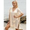 Women's Beach Bikini Top Machine-woven Shirt with Sexy Cutouts and Straps, Beach Skirt Dress Set