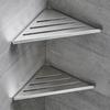 304 Stainless Steel Triangular Storage Rack No Drilling Bathroom Shower Corner Shelf Multi Functional Wall Corner Organize Rack