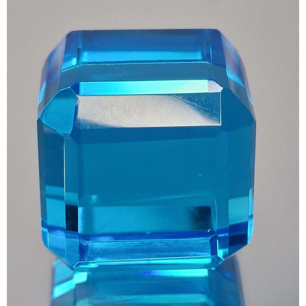 Blue Topaz Natural 168-170 Ct Cube Cut Beautiful Certified Loose Gemstone