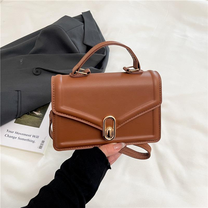 Spring and Summer New Simple Commuter Shoulder Bag Fashionable Small Square Bag Versatile Texture Trendy Messenger Handbag