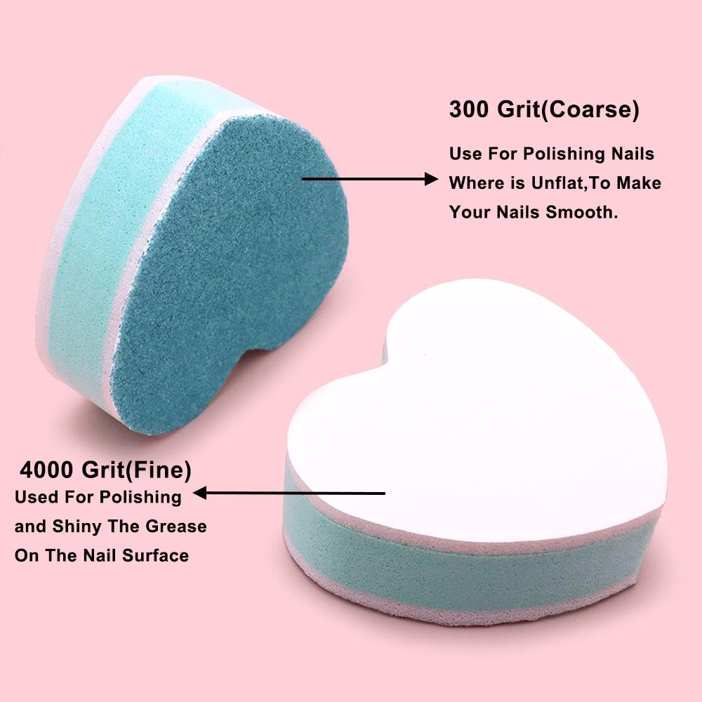 Heart-Shaped Mini Polishing Block for Nail and Jade Grinding