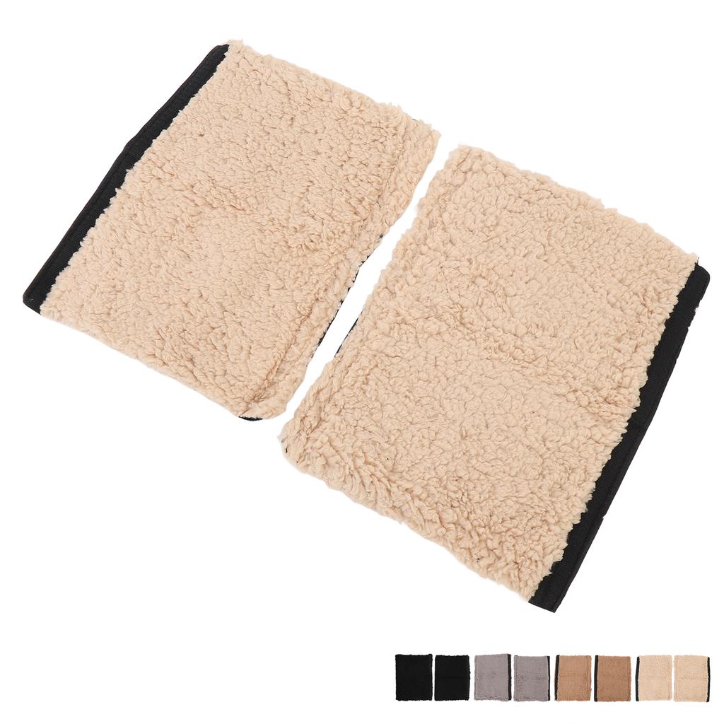 2pcs Chair Armrest Pad Sheepskin Fleece Armrest Cushion Comfortable Chair Armrest Pad for Transport 