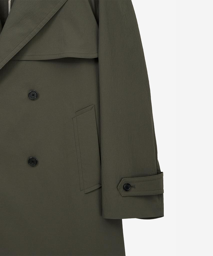 Ziosongzio Hooded Detachable Officer Coat Khaki Zi2Tc204Kk