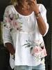 Camicia estiva alla moda da donna taglie forti, casual, a maniche corte, stampata